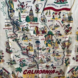 Vintage California table cloth